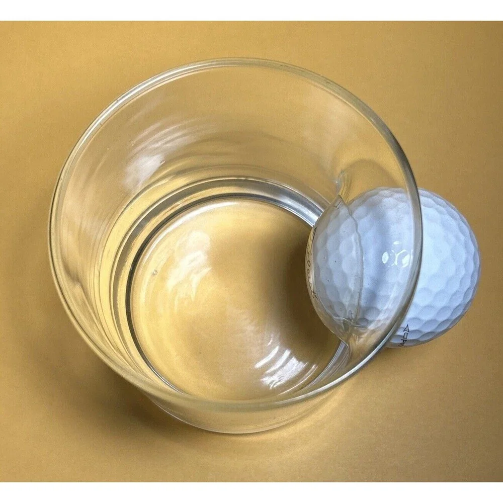 BenShot Golf Ball Rocks Glass w/Real Titleist Golf Ball In Whiskey Glass - Picture 3 of 6